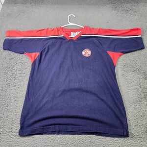 Vintage Boston Red Sox Shirt Mens Medium Blue MLB Baseball Pro Edge 90s